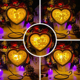 Pack 5 Valentine - 3D Heart Lantern File - Cricut File 1 - LightBoxGoodMan