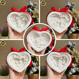 Pack 5 Valentine - 3D Heart Lantern File - Cricut File - LightBoxGoodMan - LightboxGoodman