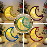 Pack5 Christmas - Paper Cut Moon Light Box File - Cricut File - 16x16cm - LightBoxGoodMan