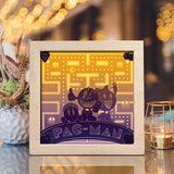 Pacman – Paper Cut Light Box File - Cricut File - 20x20cm - LightBoxGoodMan