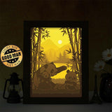 Panda 1 – Paper Cut Light Box File - Cricut File - 8x10 inches - LightBoxGoodMan - LightboxGoodman