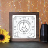 Paris Saint Germain – Paper Cut Light Box File - Cricut File - 20x20cm - LightBoxGoodMan - LightboxGoodman