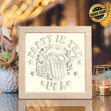 Party in The USA – Paper Cut Light Box File - Cricut File - 8x8 inches - LightBoxGoodMan - LightboxGoodman