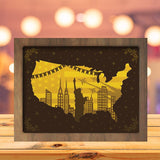 Patriotic - Paper Cutting Light Box - LightBoxGoodman - LightboxGoodman