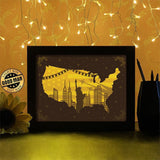 Patriotic - Paper Cutting Light Box - LightBoxGoodman - LightboxGoodman