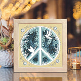 Peace Sign – Paper Cut Light Box File - Cricut File - 20x20cm - LightBoxGoodMan