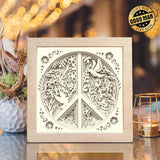 Peace Sign – Paper Cut Light Box File - Cricut File - 20x20cm - LightBoxGoodMan - LightboxGoodman