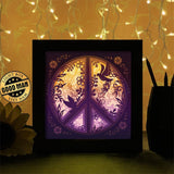 Peace Sign - Paper Cutting Light Box - LightBoxGoodman - LightboxGoodman