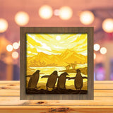 Penguin - Paper Cutting Light Box - LightBoxGoodman - LightboxGoodman