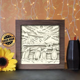 Penguin - Paper Cutting Light Box - LightBoxGoodman - LightboxGoodman