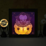 Pennywise Square - Paper Cut Light Box File - Cricut File - 20x20cm - LightBoxGoodMan - LightboxGoodman