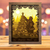 Père Noel 3 - Paper Cutting Light Box - LightBoxGoodman