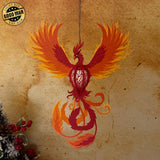 Phoenix - 3D Phoenix Lantern File - 14x12" - Cricut File - LightBoxGoodMan - LightboxGoodman