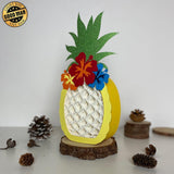 Pineapple 2 - Paper Cut Pineapple Light Box File - Cricut File - 14,3x28,7cm - LightBoxGoodMan - LightboxGoodman