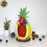 Pineapple - Paper Cut Pineapple Light Box File - Cricut File - 14,3x28,7cm - LightBoxGoodMan - LightboxGoodman