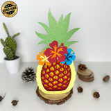 Pineapple - Paper Cut Pineapple Light Box File - Cricut File - 14,3x28,7cm - LightBoxGoodMan - LightboxGoodman