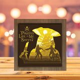 Pirates Of The Caribbean Square - Paper Cutting Light Box - LightBoxGoodman - LightboxGoodman