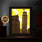 Pisa Tower – Paper Cut Light Box File - Cricut File - 8x10 Inches - LightBoxGoodMan - LightboxGoodman