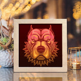 Pit Bull – Paper Cut Light Box File - Cricut File - 8x8 inches - LightBoxGoodMan