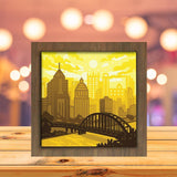 Pittsburgh - Paper Cutting Light Box - LightBoxGoodman - LightboxGoodman