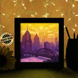 Pittsburgh - Paper Cutting Light Box - LightBoxGoodman - LightboxGoodman