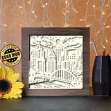 Pittsburgh - Paper Cutting Light Box - LightBoxGoodman - LightboxGoodman