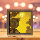 Planets 1 Square - Paper Cutting Light Box - LightBoxGoodman