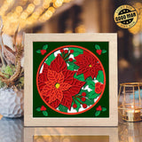 Poinsettia – Paper Cut Light Box File - Cricut File - 20x20cm - LightBoxGoodMan - LightboxGoodman