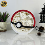 Pokemon - Pokemon Papercut Lightbox File - 6x6" - Cricut File - LightBoxGoodMan - LightboxGoodman