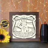 Police Officer 2 - Paper Cutting Light Box - LightBoxGoodman - LightboxGoodman