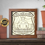 Police Officer – Paper Cut Light Box File - Cricut File - 20x20cm - LightBoxGoodMan - LightboxGoodman