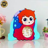 Ponyo 1 - Ponyo Papercut Lightbox File - 8x7.5" - Cricut File - LightBoxGoodMan - LightboxGoodman