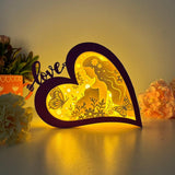 Pregnant Mother - Love Heart Papercut Lightbox File - 5,6x7,5