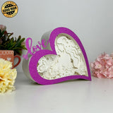 Pregnant Mother - Love Heart Papercut Lightbox File - 5,6x7,5" - Cricut File - LightBoxGoodMan - LightboxGoodman