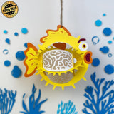 Puffer Fish - 3D Puffer Fish Lantern File - 6.5x6" - Cricut File - LightBoxGoodMan - LightboxGoodman