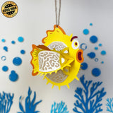 Puffer Fish - 3D Puffer Fish Lantern File - 6.5x6" - Cricut File - LightBoxGoodMan - LightboxGoodman