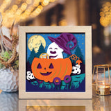 Pumpkin Boo – Paper Cut Light Box File - Cricut File - 20x20cm - LightBoxGoodMan