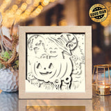 Pumpkin Boo – Paper Cut Light Box File - Cricut File - 20x20cm - LightBoxGoodMan - LightboxGoodman