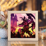 Pumpkin Demon – Paper Cut Light Box File - Cricut File - 20x20cm - LightBoxGoodMan