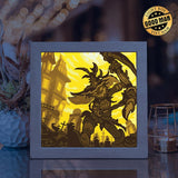 Pumpkin Demon – Paper Cut Light Box File - Cricut File - 20x20cm - LightBoxGoodMan - LightboxGoodman