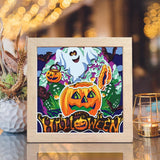 Pumpkin Ghost – Paper Cut Light Box File - Cricut File - 20x20cm - LightBoxGoodMan - LightboxGoodman