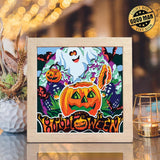 Pumpkin Ghost – Paper Cut Light Box File - Cricut File - 20x20cm - LightBoxGoodMan - LightboxGoodman