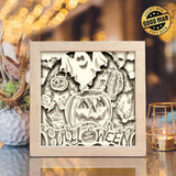 Pumpkin Ghost – Paper Cut Light Box File - Cricut File - 20x20cm - LightBoxGoodMan - LightboxGoodman