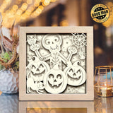 Pumpkin Skeleton – Paper Cut Light Box File - Cricut File - 20x20cm - LightBoxGoodMan - LightboxGoodman