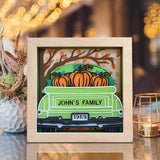 Pumpkin Truck – Personalized Papercut Lightbox File - 8x8