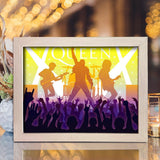 Queen Band – Paper Cut Light Box File - Cricut File - 20x26cm - LightBoxGoodMan - LightboxGoodman