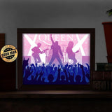 Queen Band – Paper Cut Light Box File - Cricut File - 20x26cm - LightBoxGoodMan - LightboxGoodman