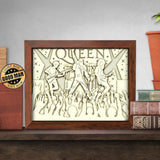 Queen Band – Paper Cut Light Box File - Cricut File - 20x26cm - LightBoxGoodMan - LightboxGoodman