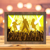 Queen Band - Paper Cutting Light Box - LightBoxGoodman - LightboxGoodman