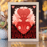 Queen Of Hearts - Paper Cut Light Box File - Cricut File - 20x26cm - LightBoxGoodMan